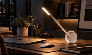 Octagon One Portable Desk Light - Aluminium Silver Grey