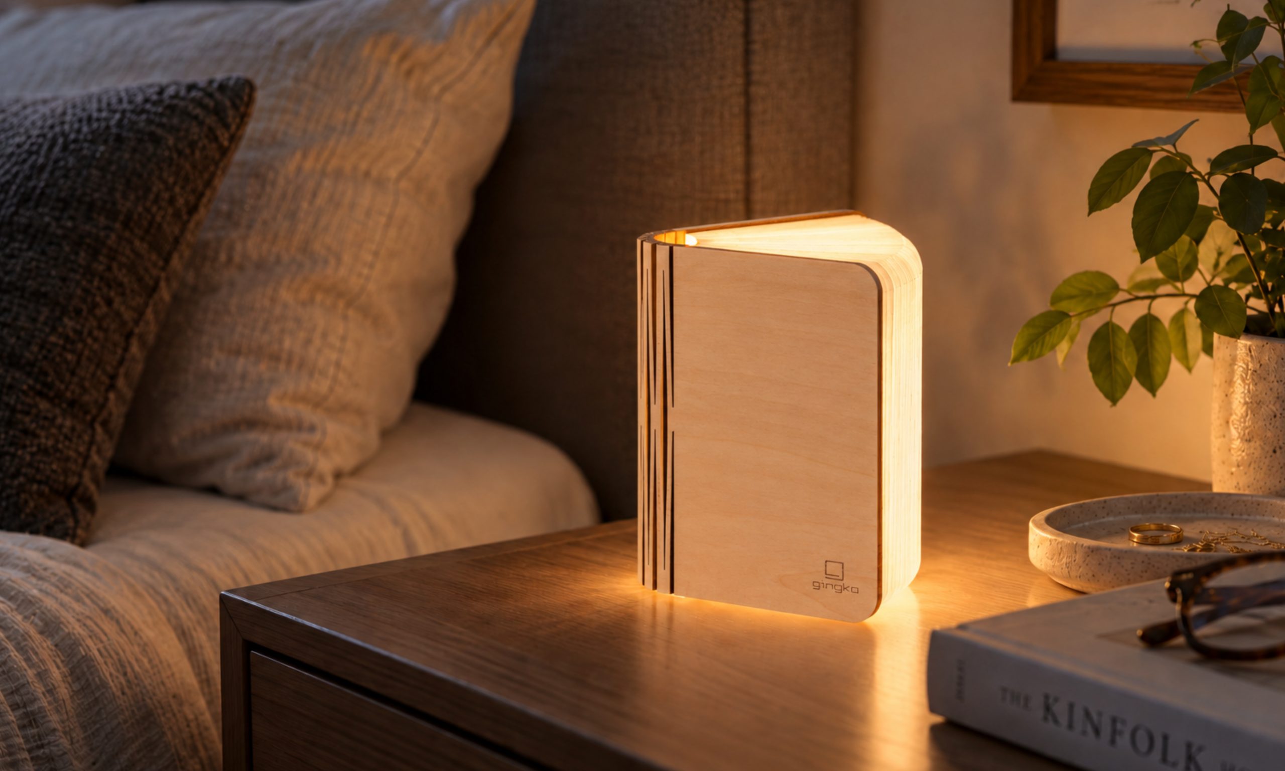 Gingko » Smart Book Light (Natural Wood)