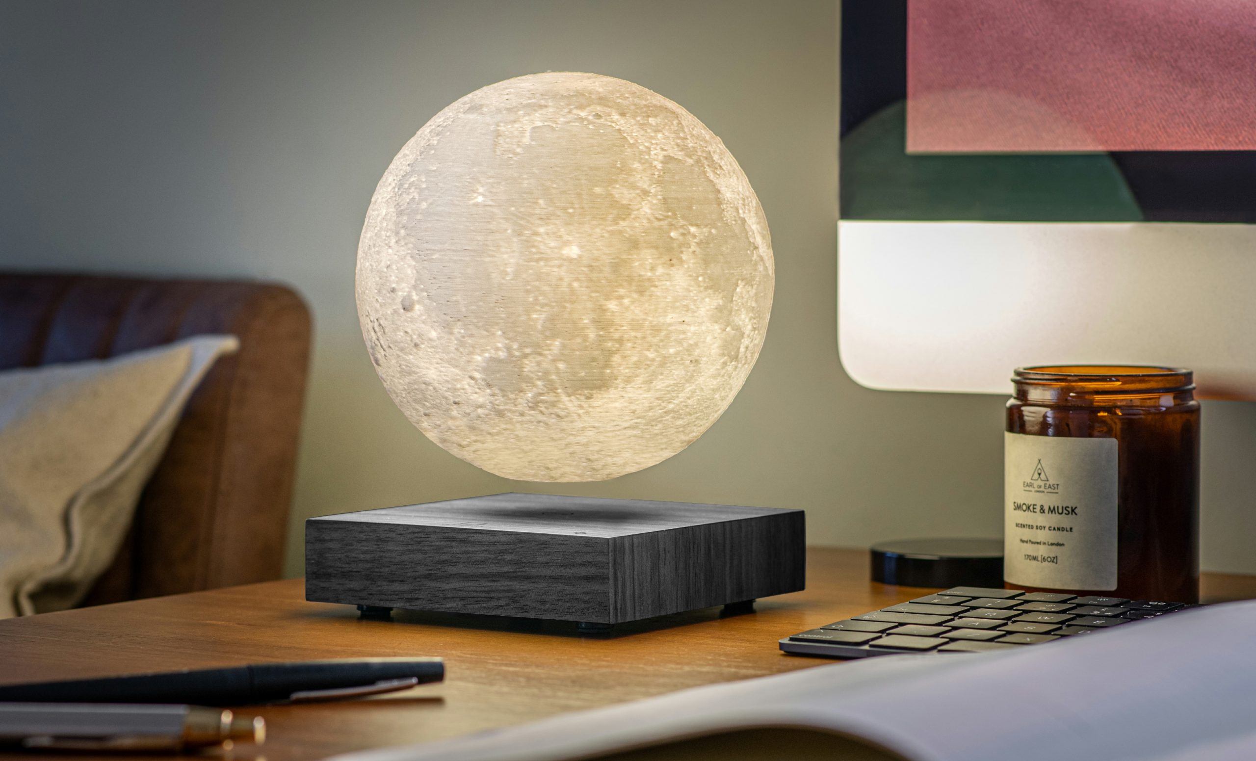 levitating moon globe