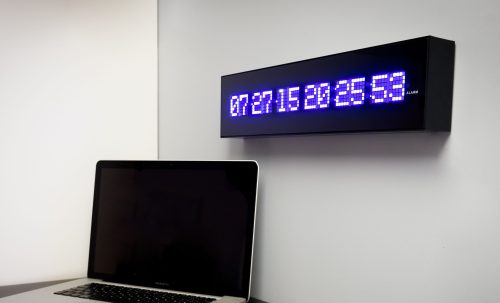 Calendar LED Wall Clock Black